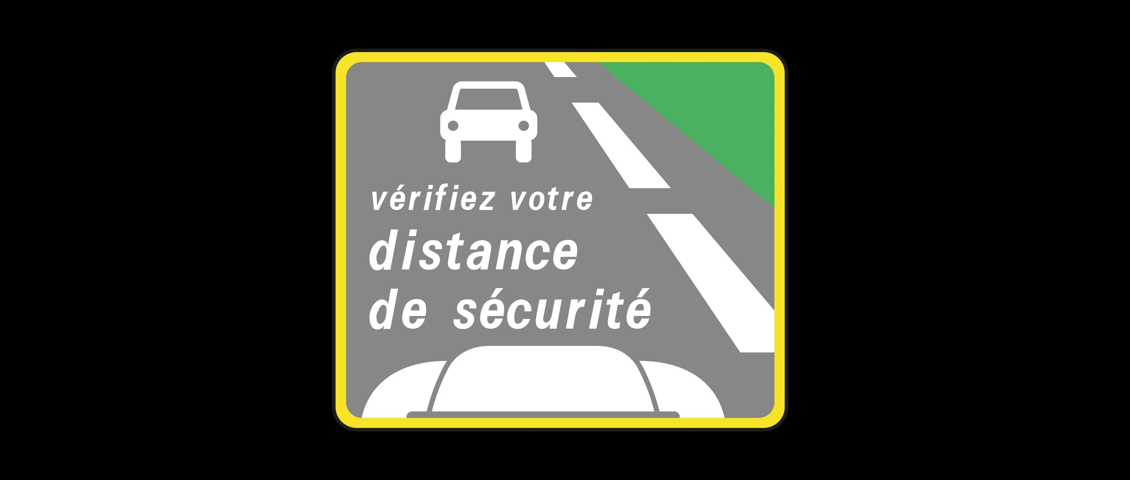 rappel de la distance de sécurité