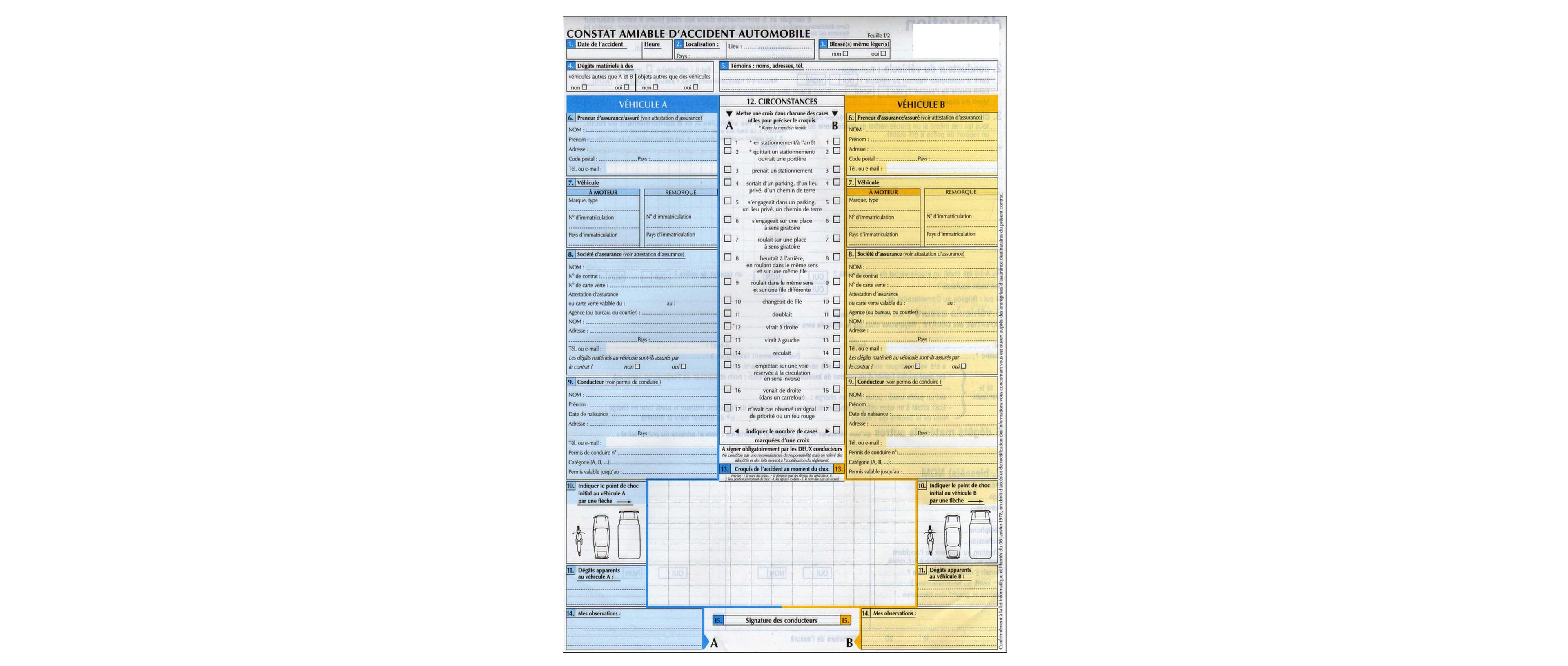 Feuille de constat 