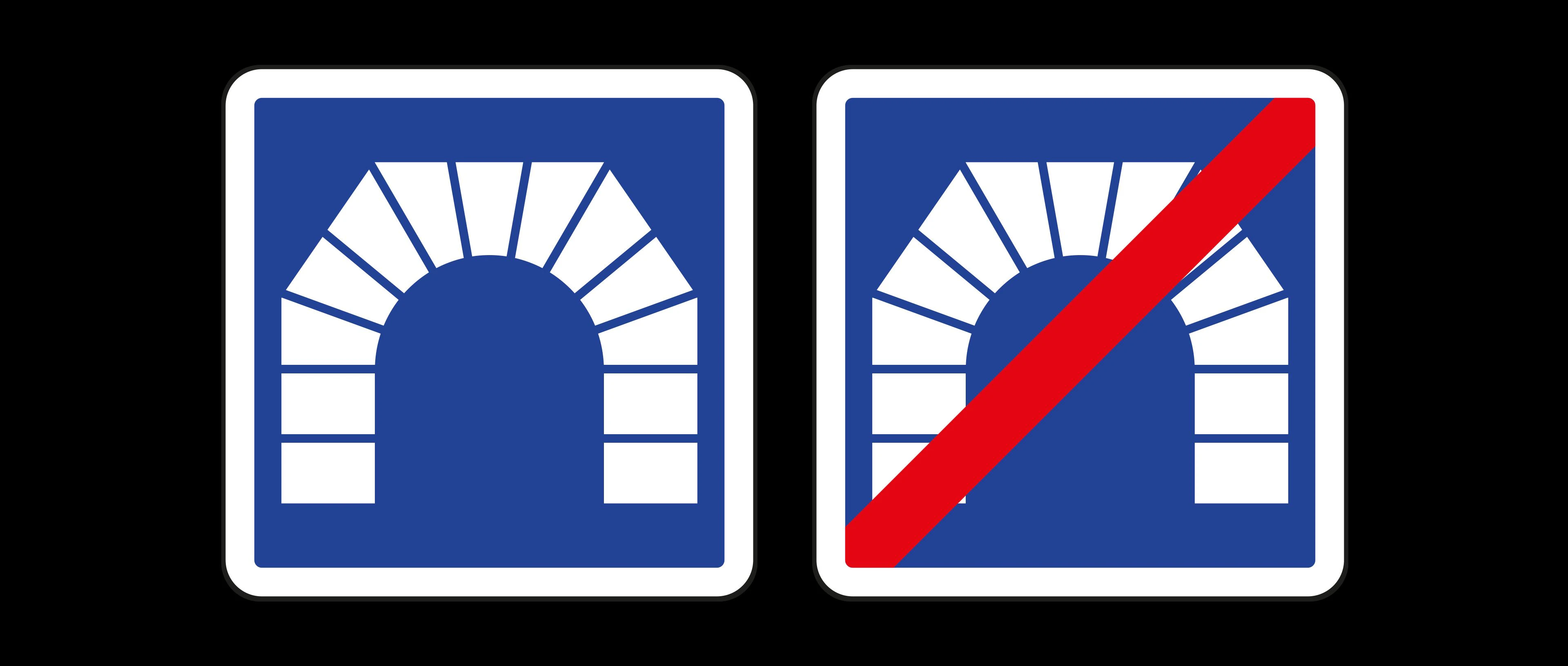 panneau de signalisation tunnel