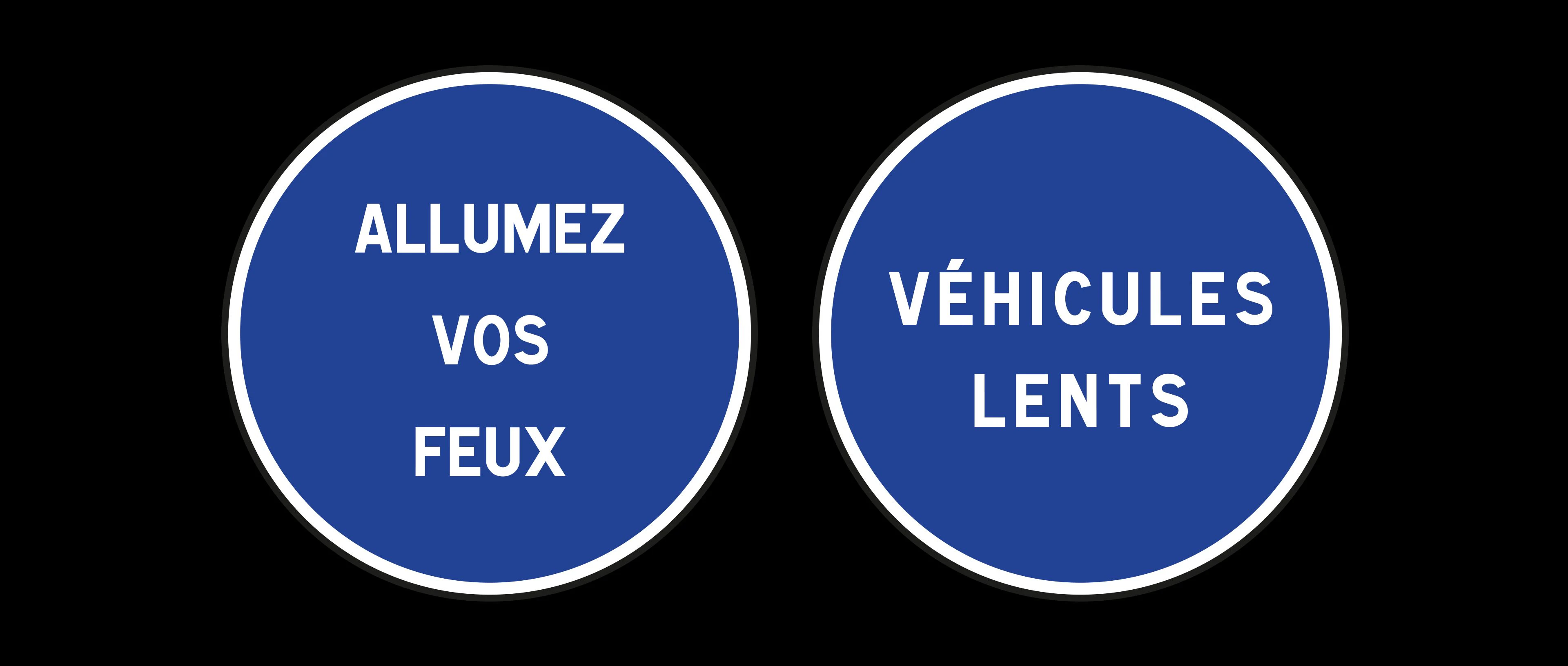 signalisation pour véhicules lents