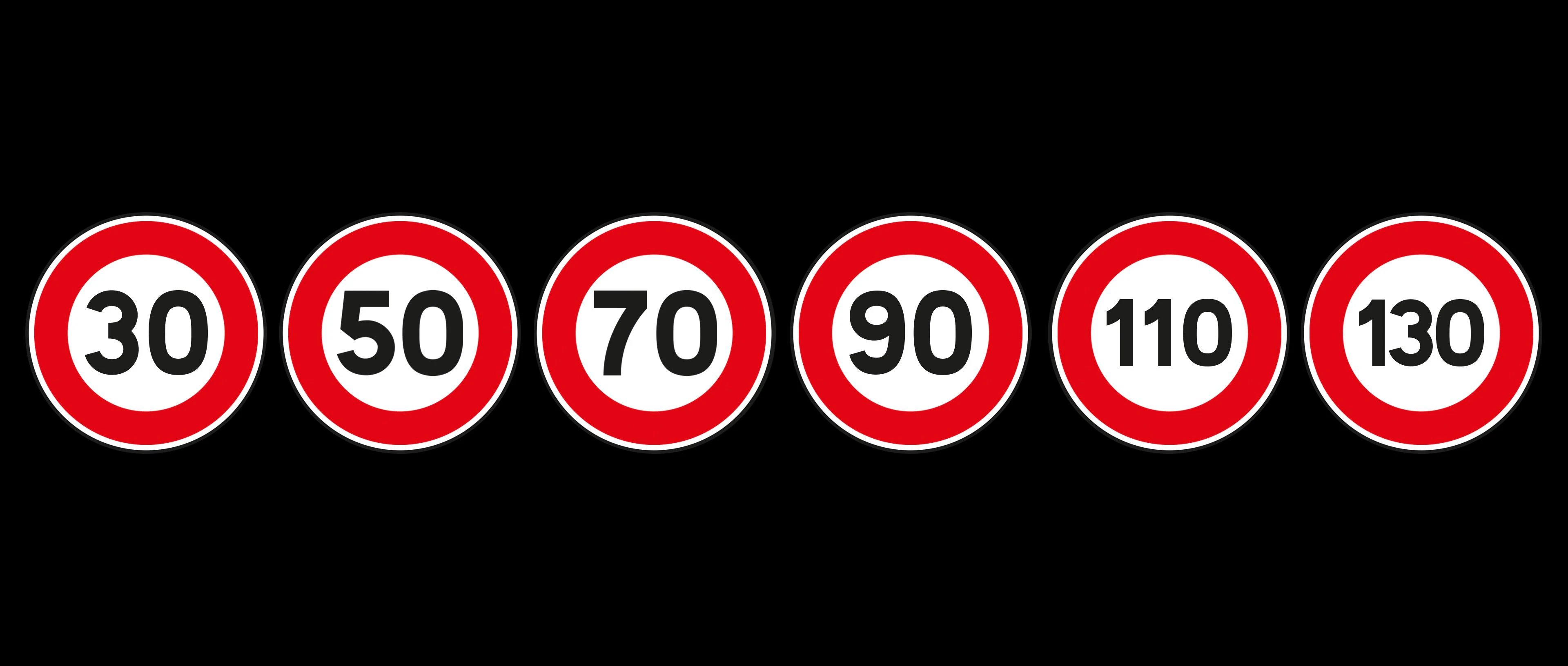 panneaux de limitation de vitesse