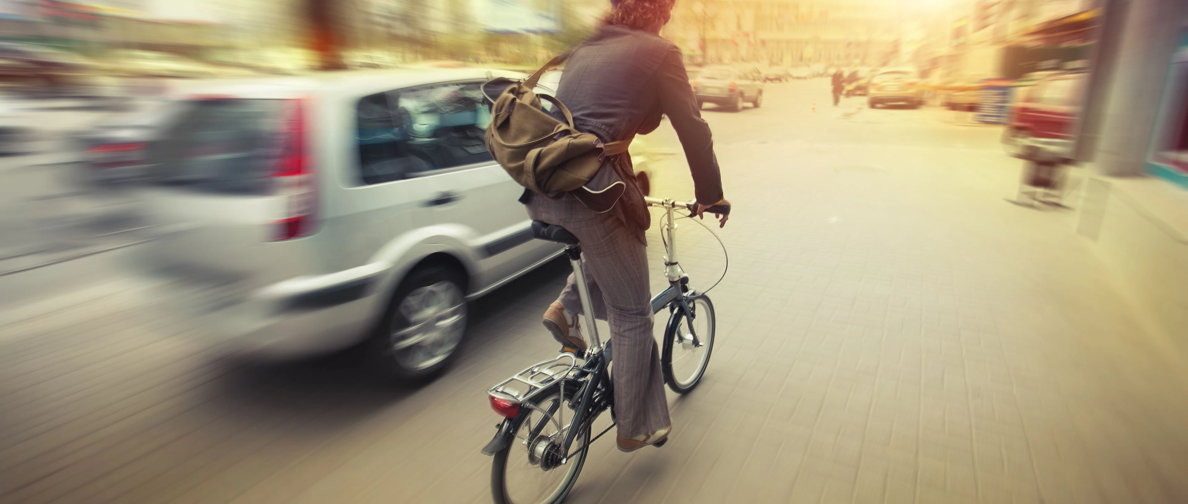 Cycliste sur la route
