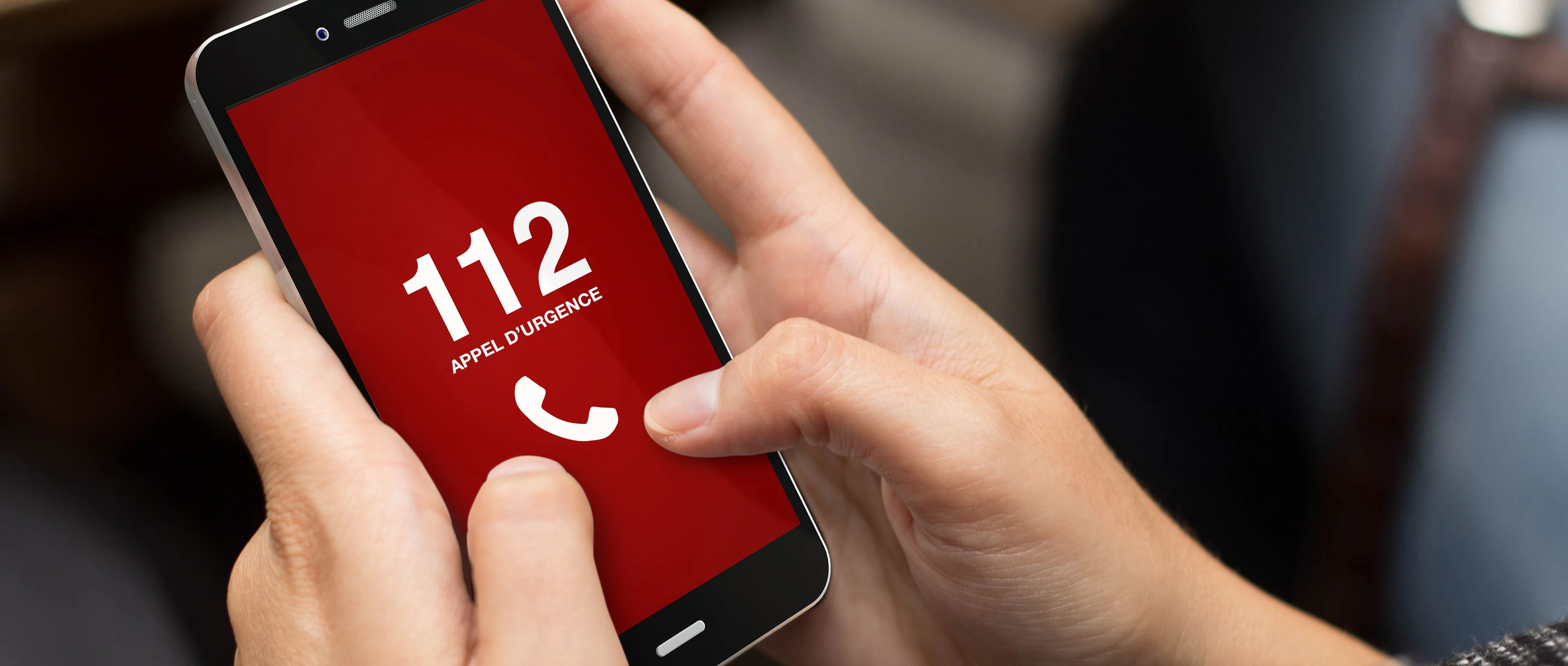 appel d'urgence sur un téléphone