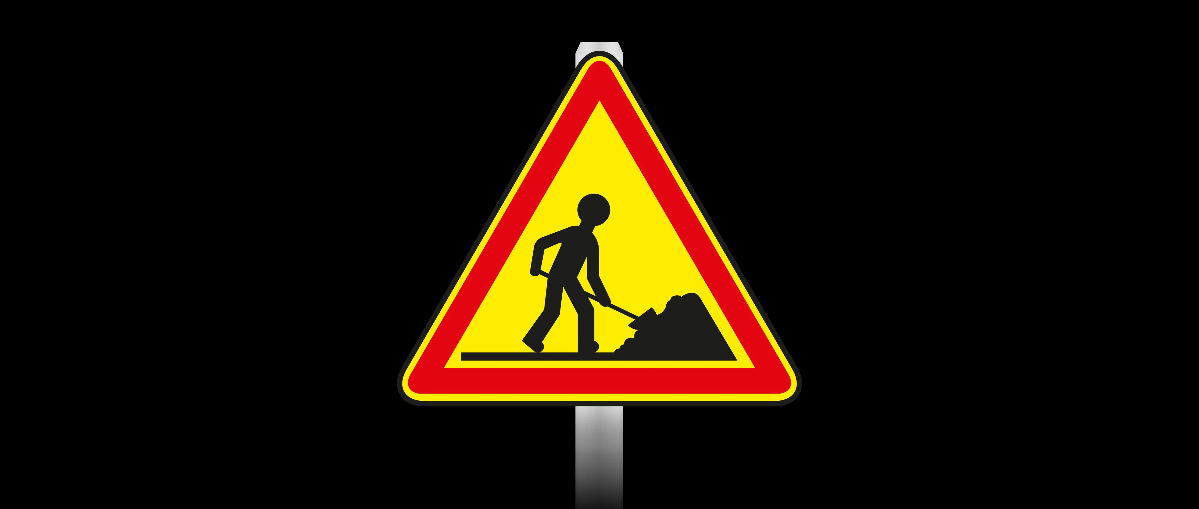 panneau de signalisation chantier routier