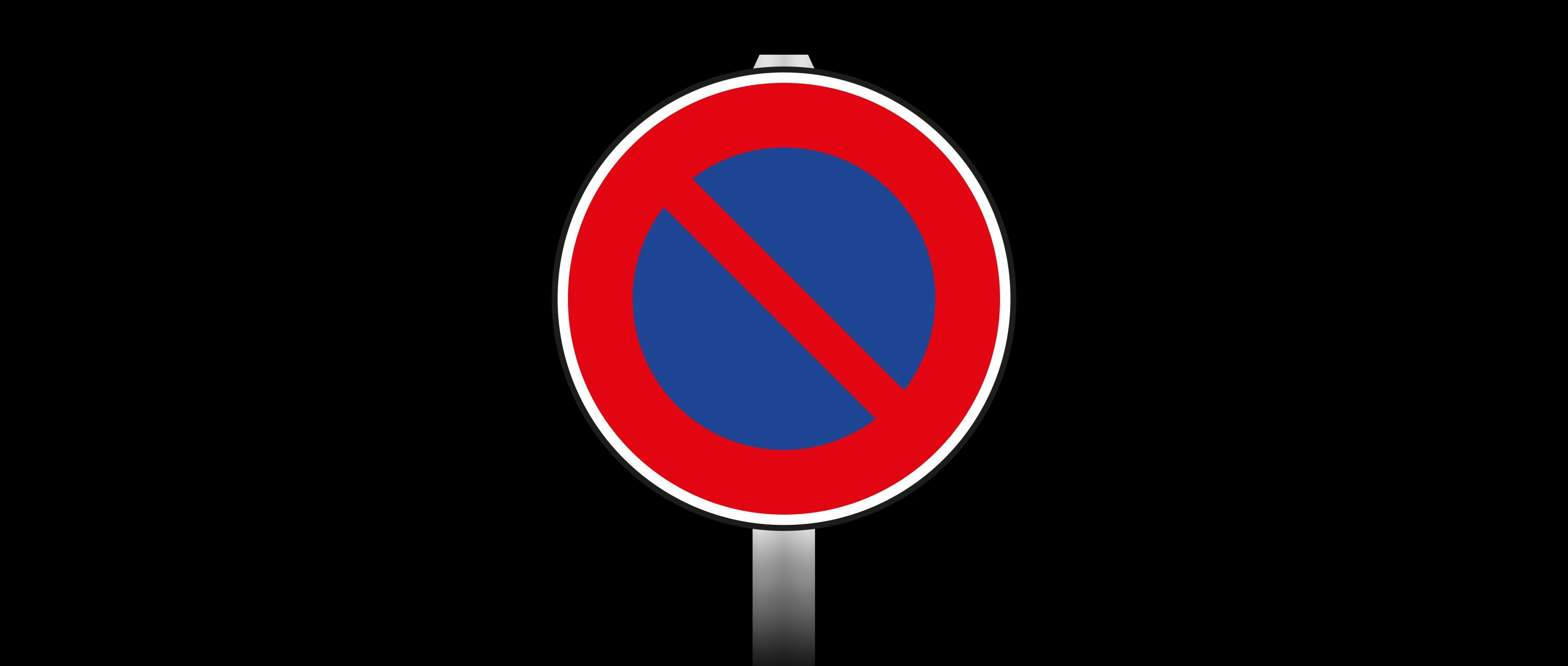 Panneau stationnement interdit affiche