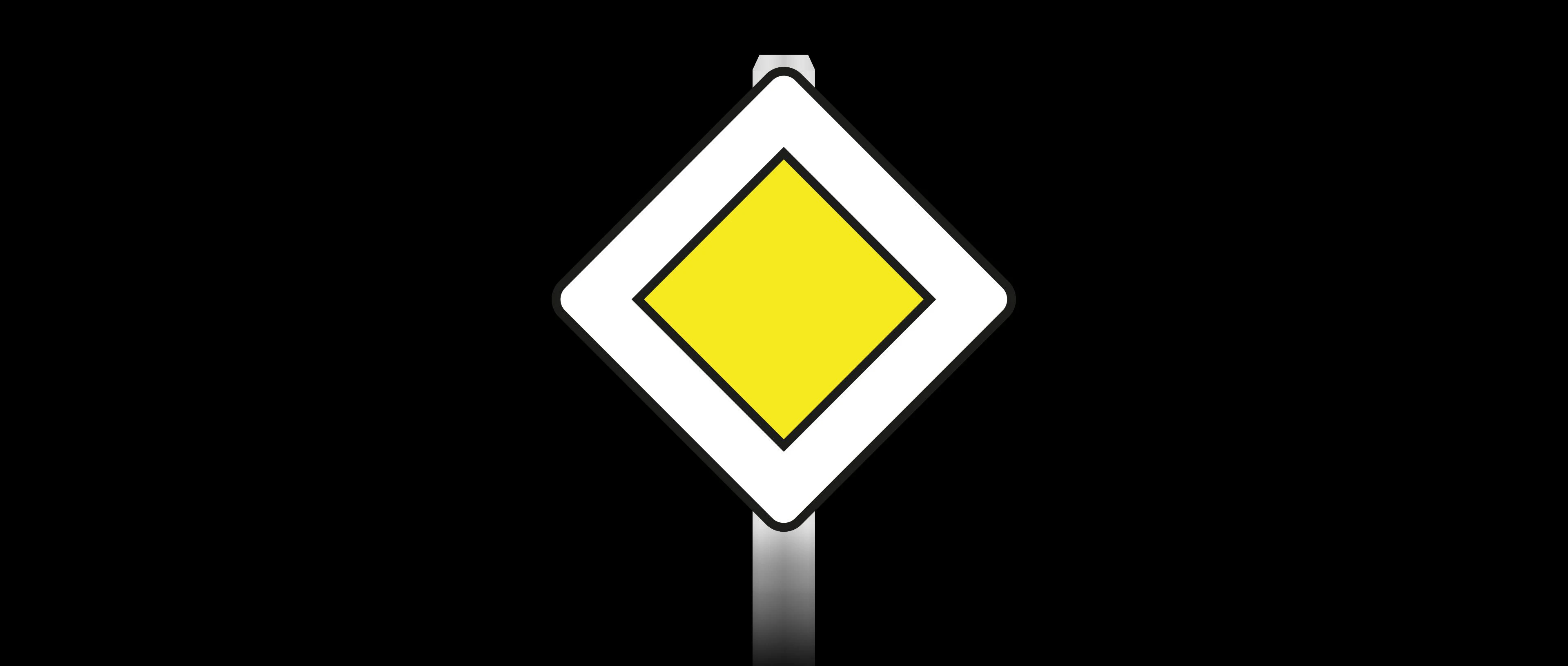 Panneau de route prioritaire