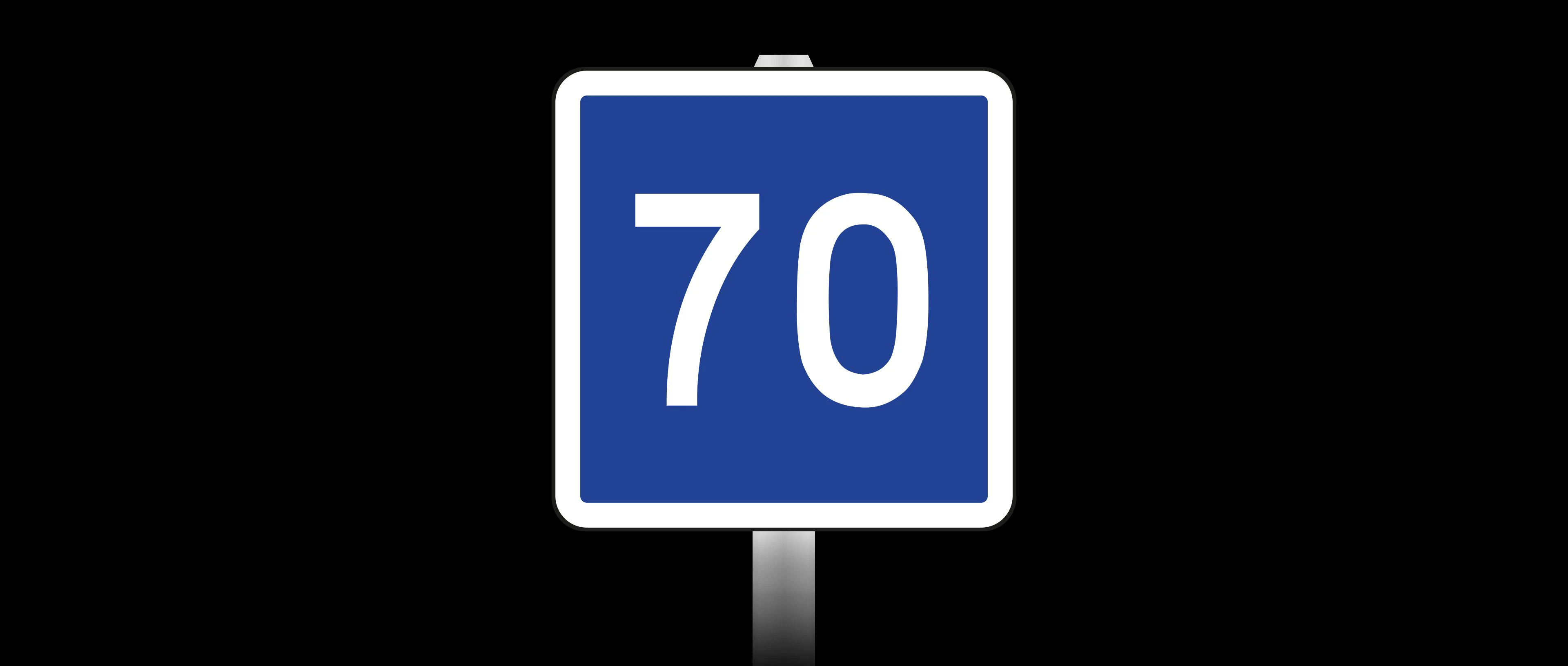 Panneau de vitesse conseillée