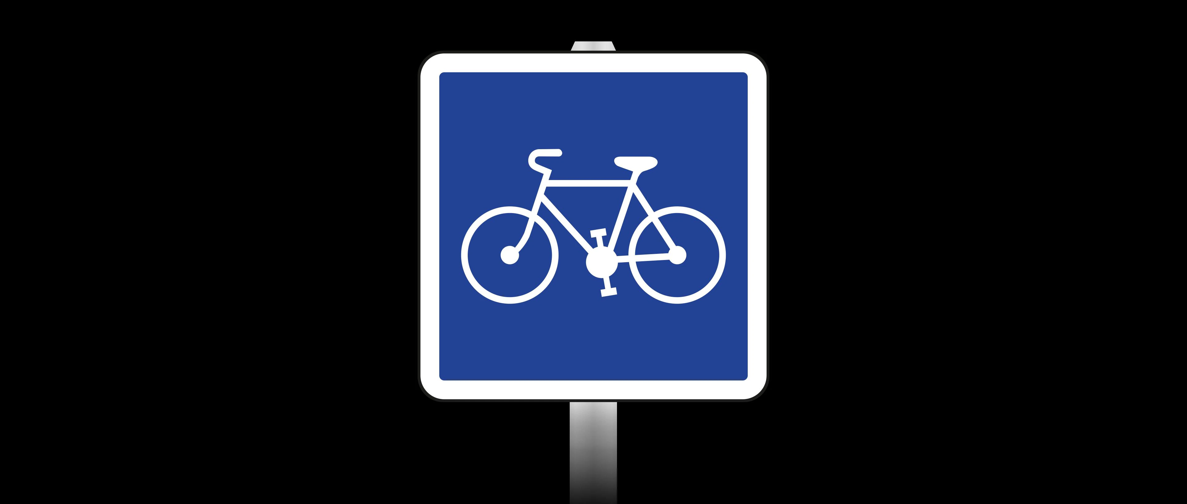 panneau piste cyclable