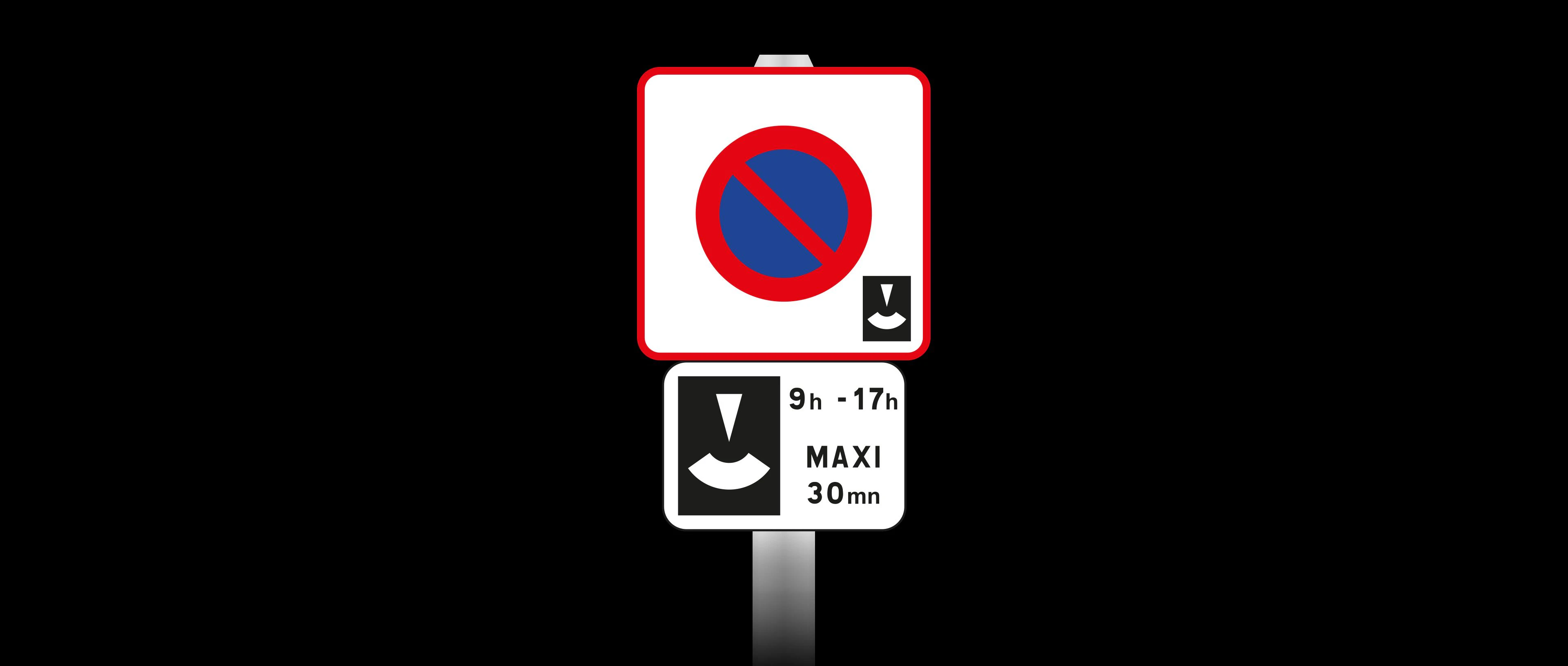panneau de signalisation stationnement zone bleue