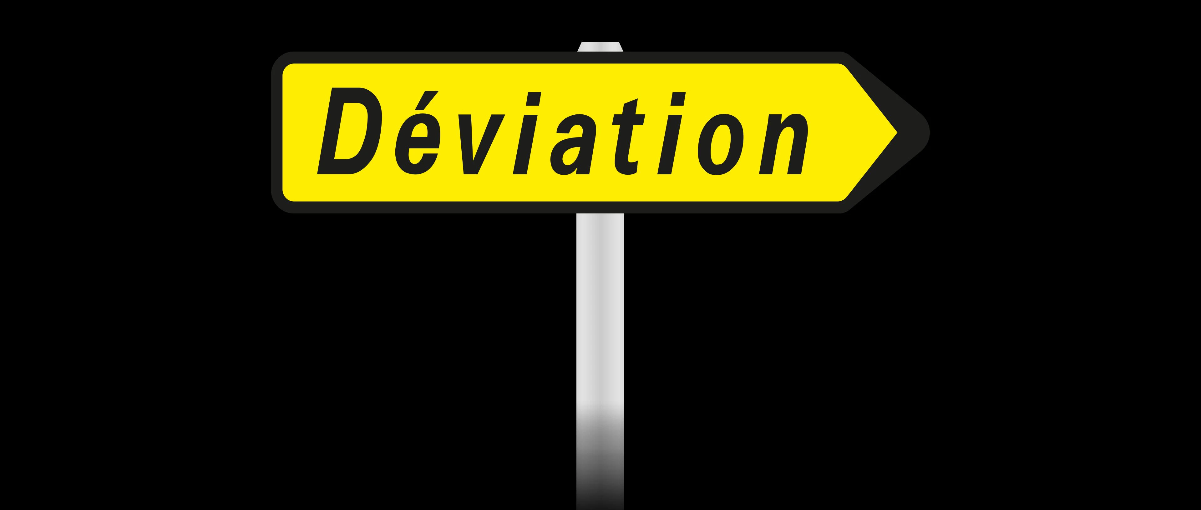 Panneau de déviation temporaire