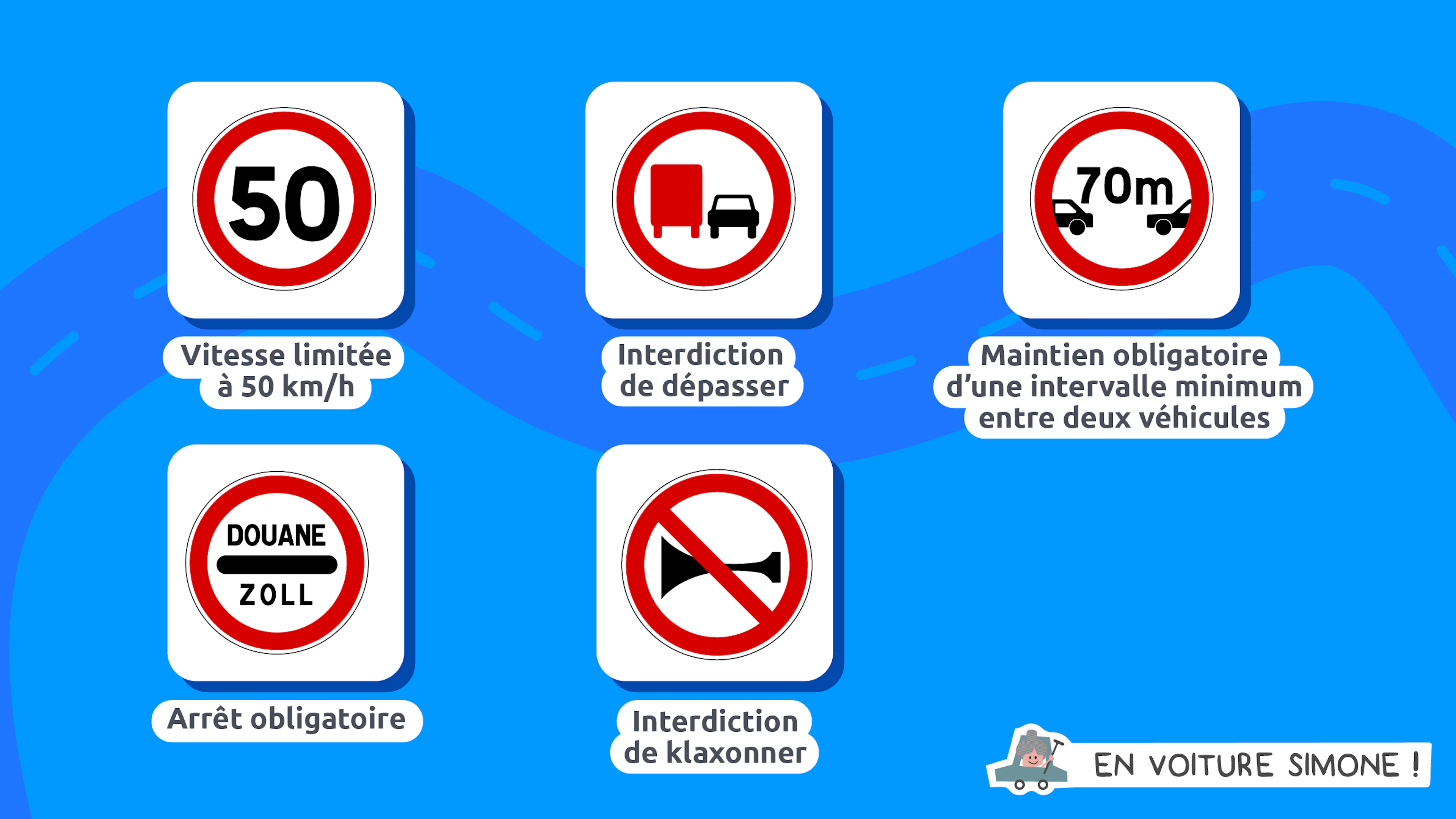 Panneaux d'interdiction de manoeuvre