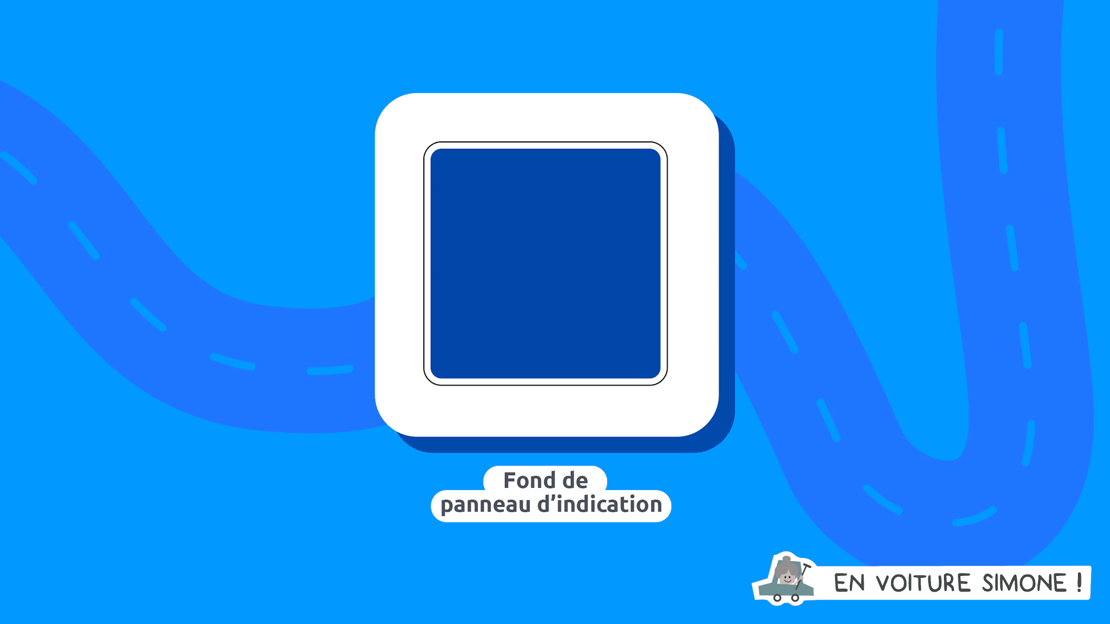 Fond bleu, panneau d'indication