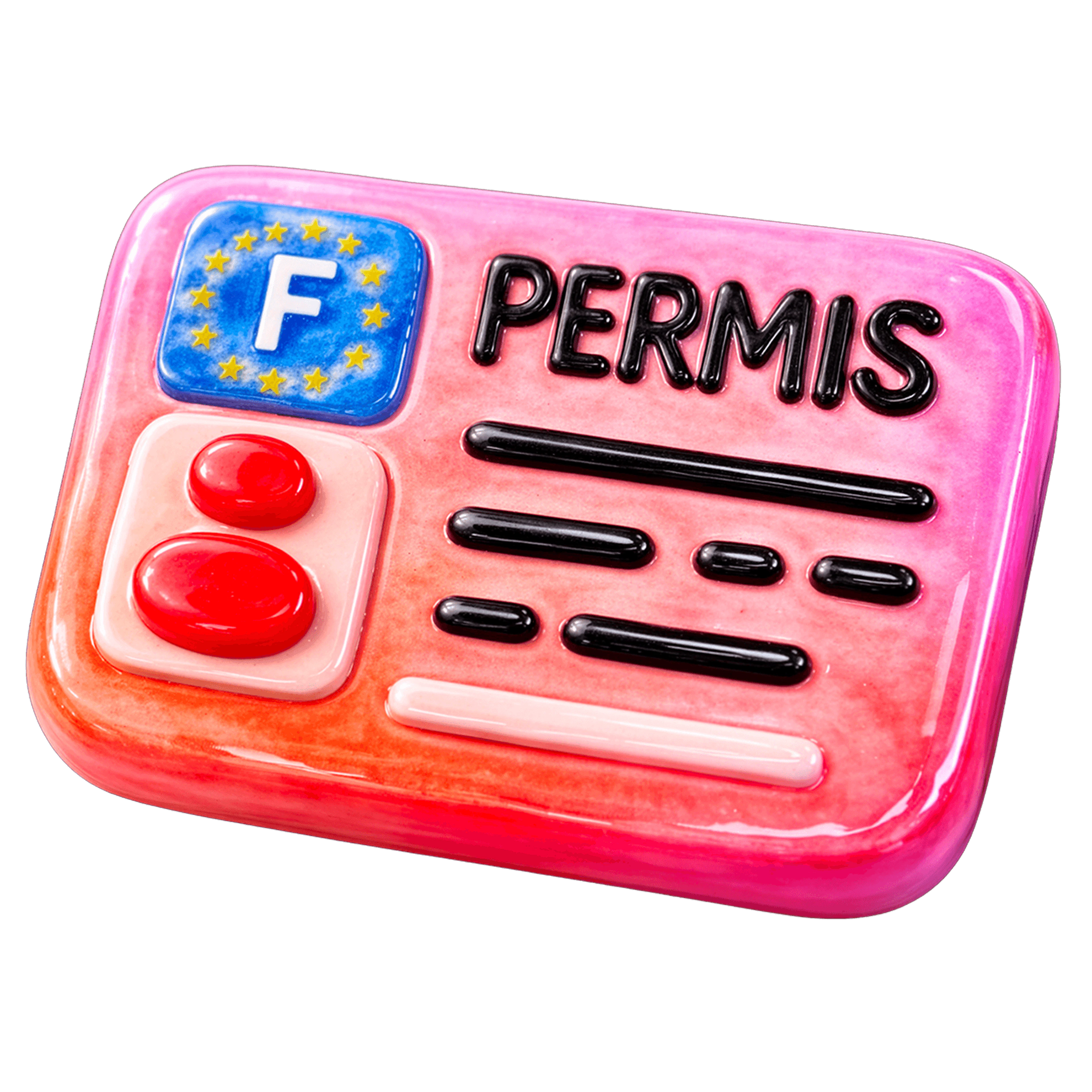 Permis de conduire rose