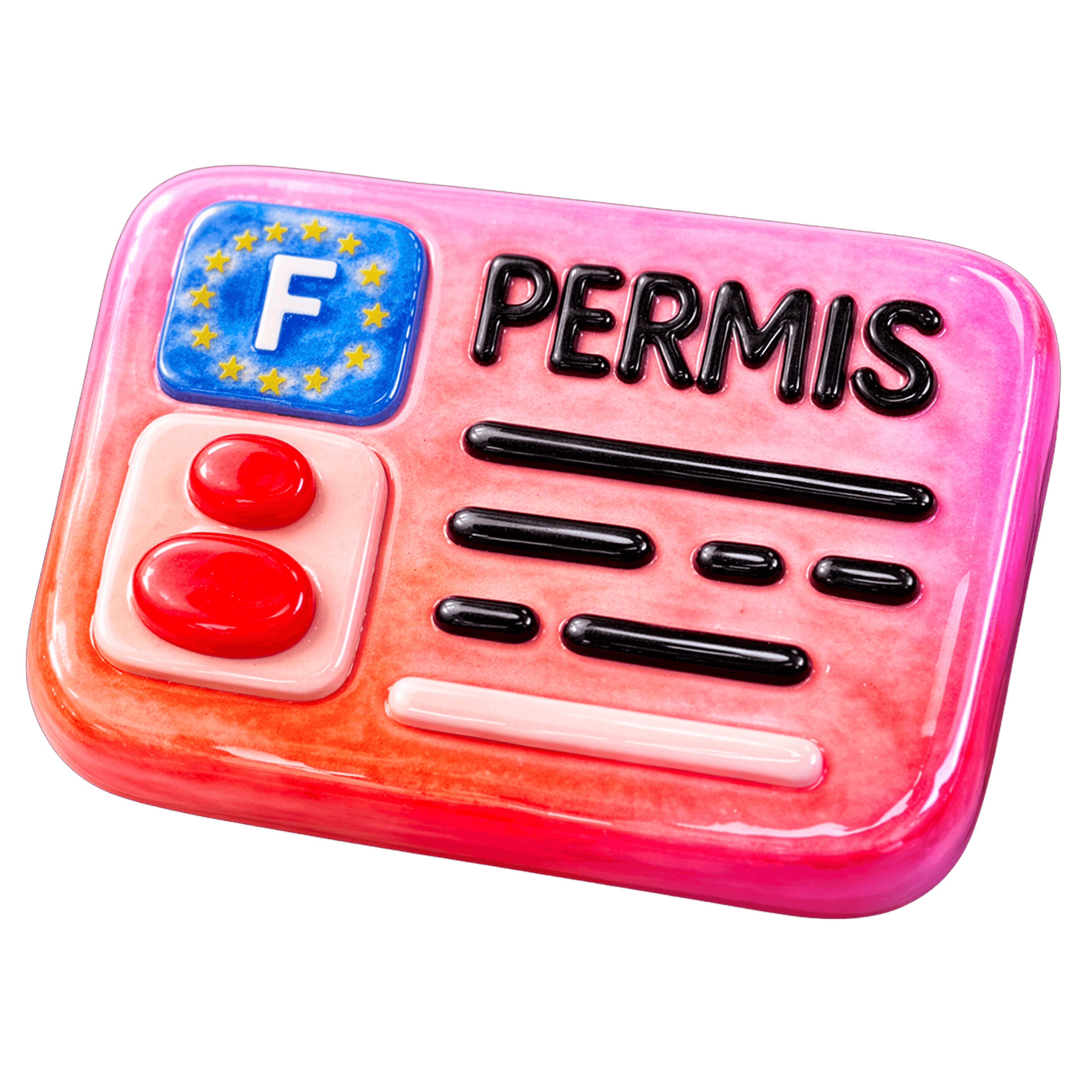 Permis de conduire rose