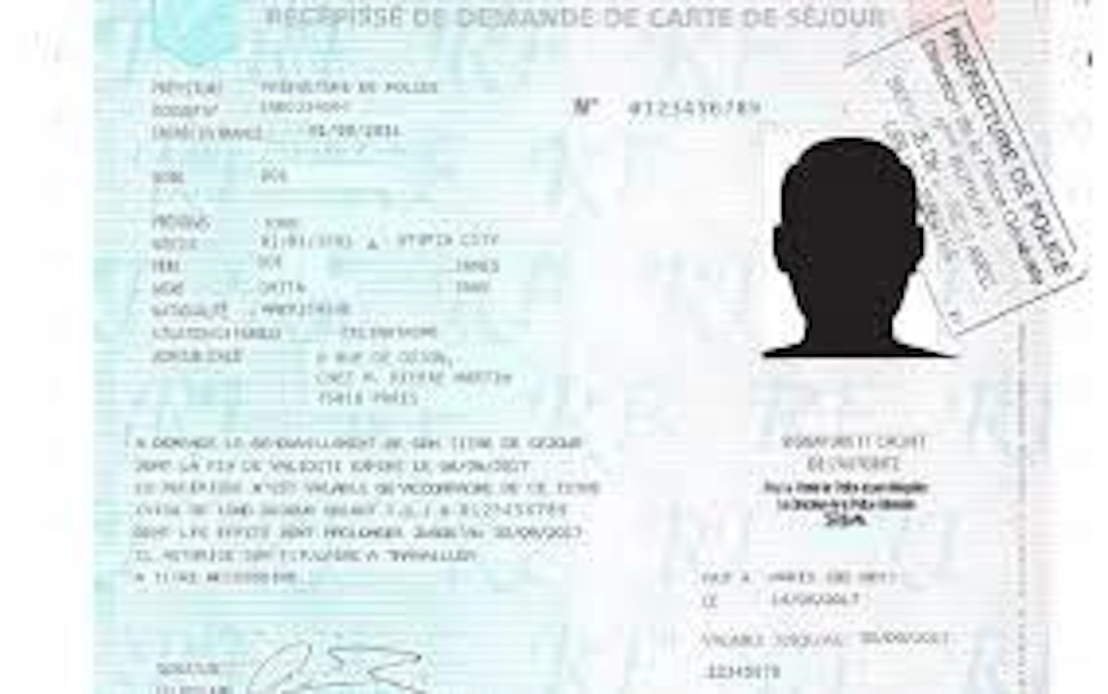 Récépissé de titre de séjour