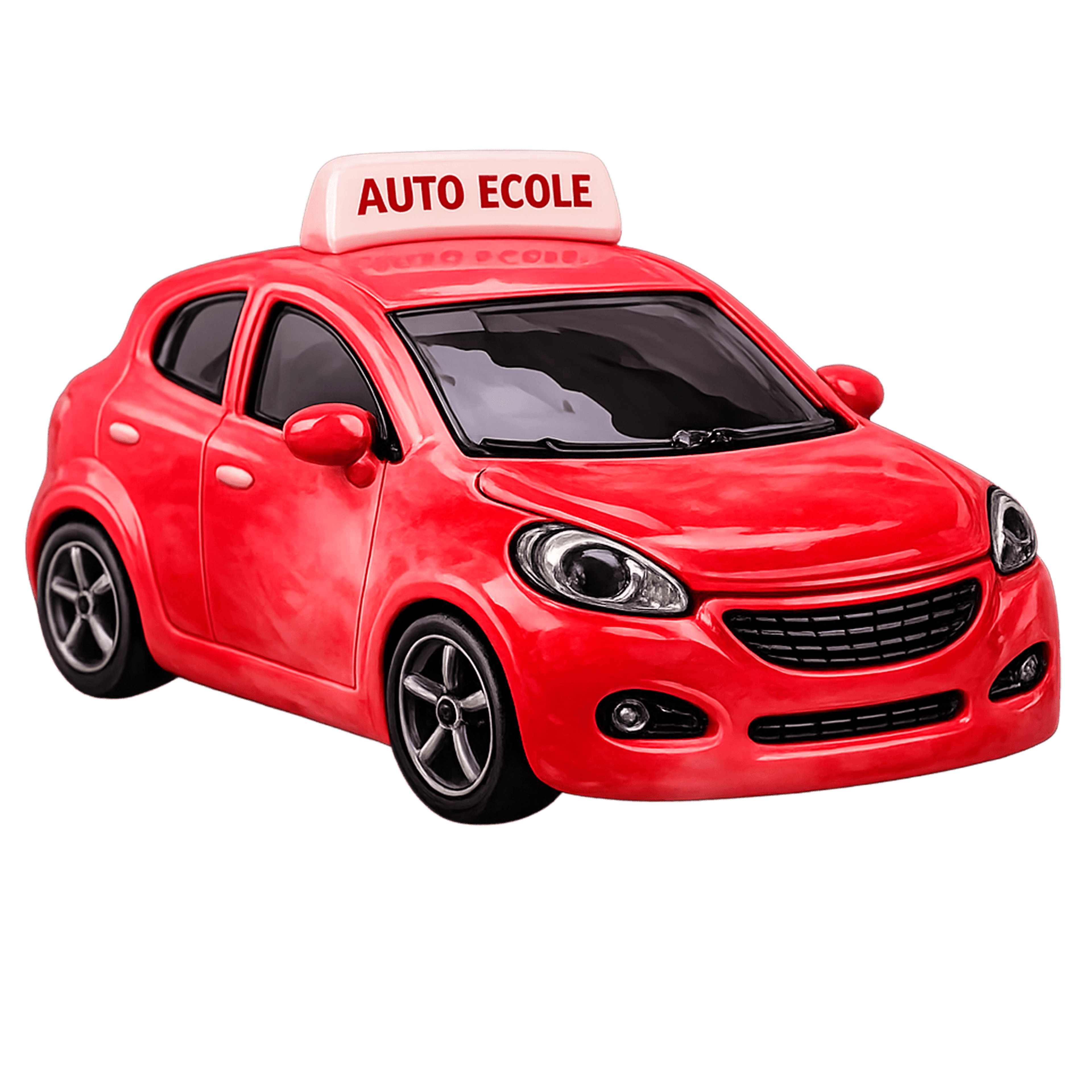 Voiture auto-école rouge