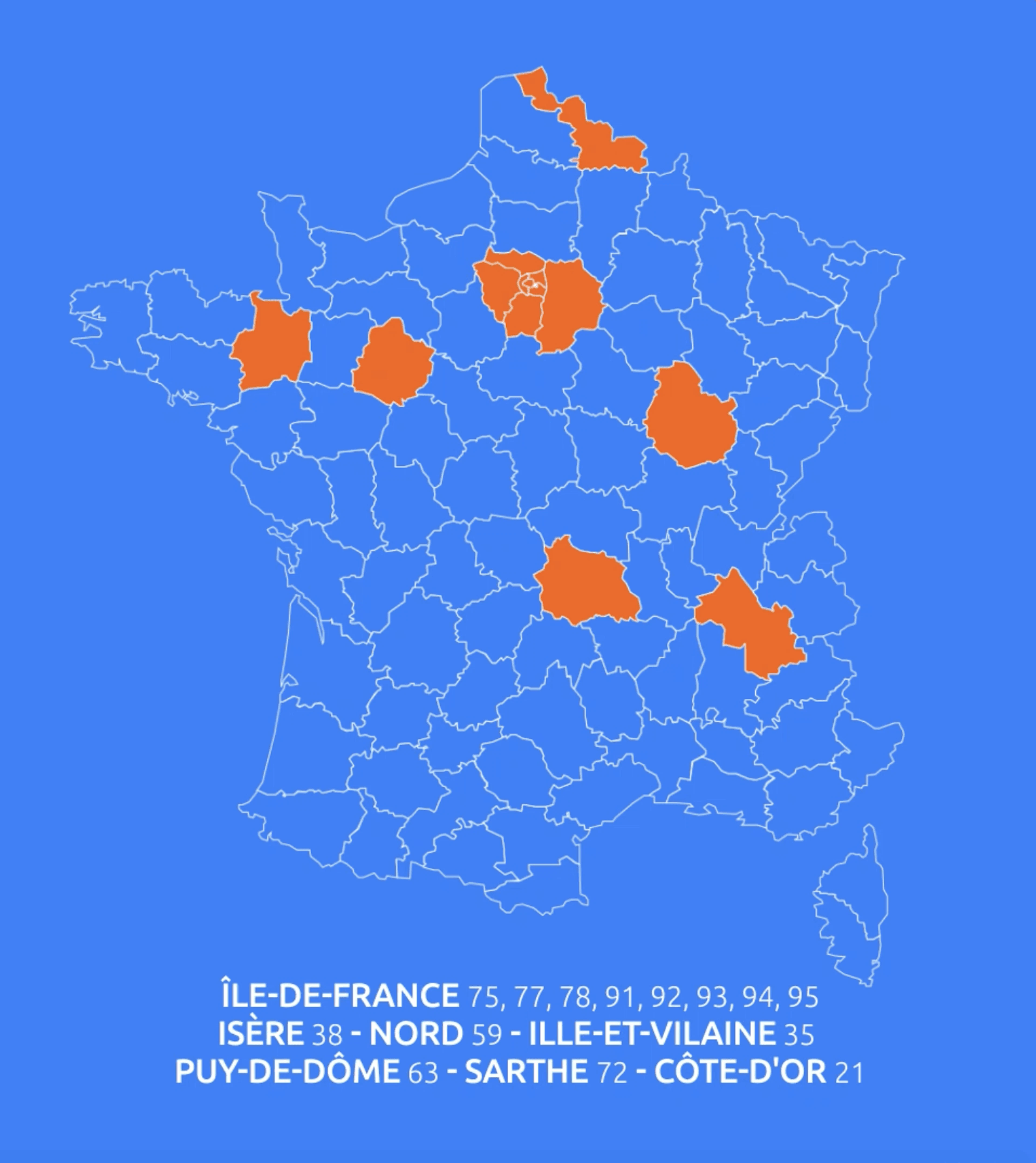 carte départements en tension