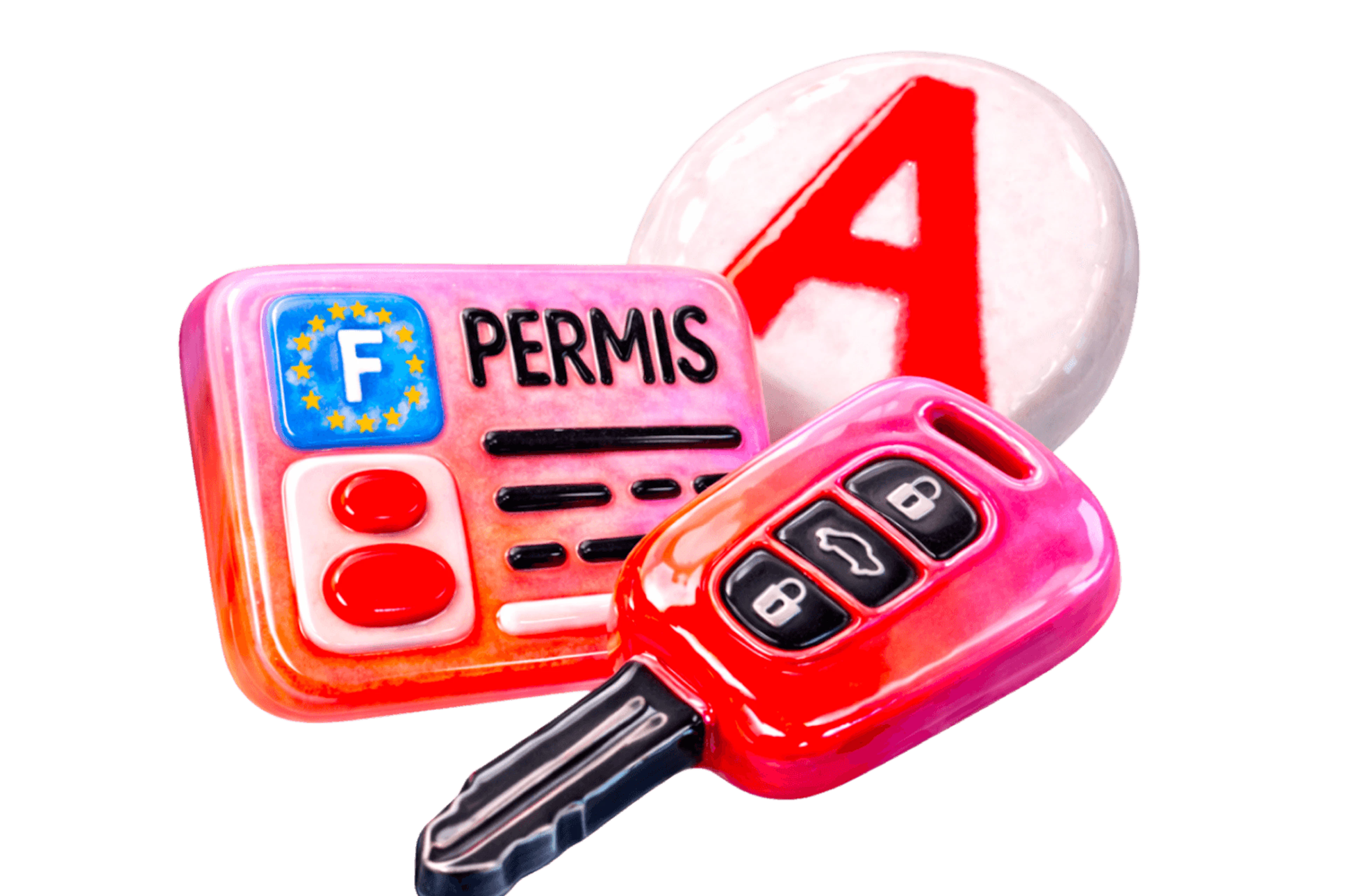 Clefs permis et A de jeune conducteur