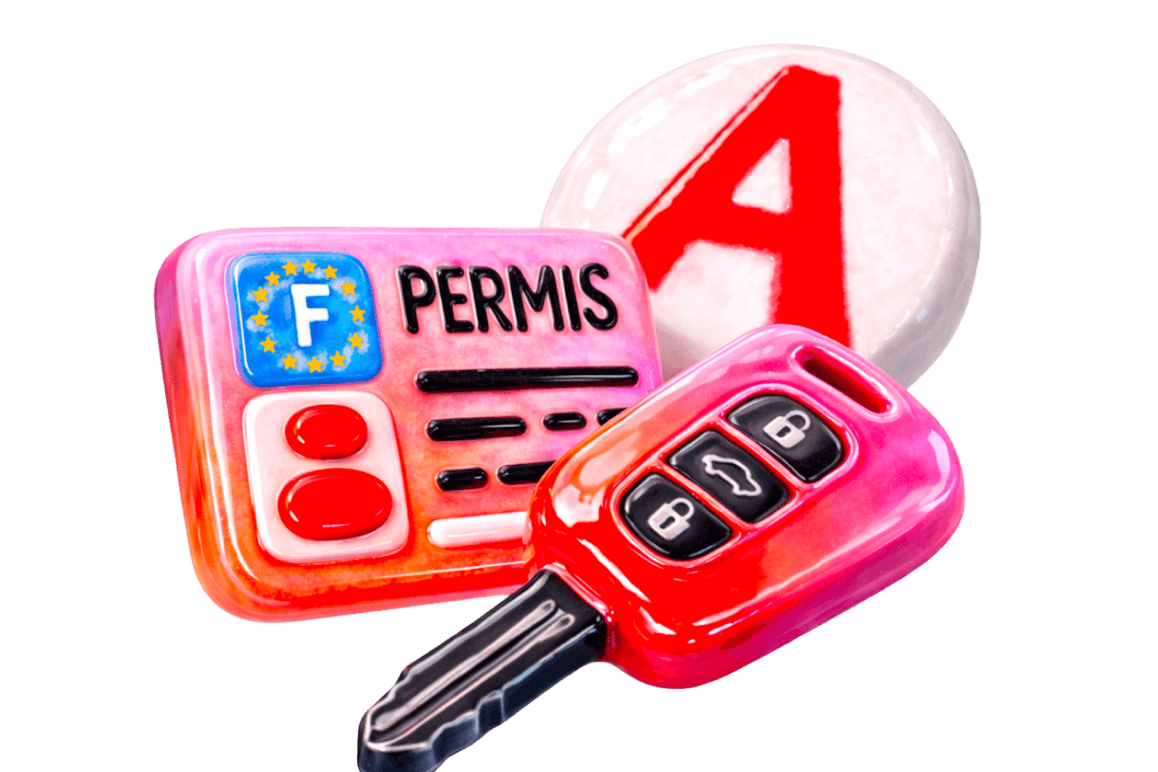 Clefs permis et A de jeune conducteur