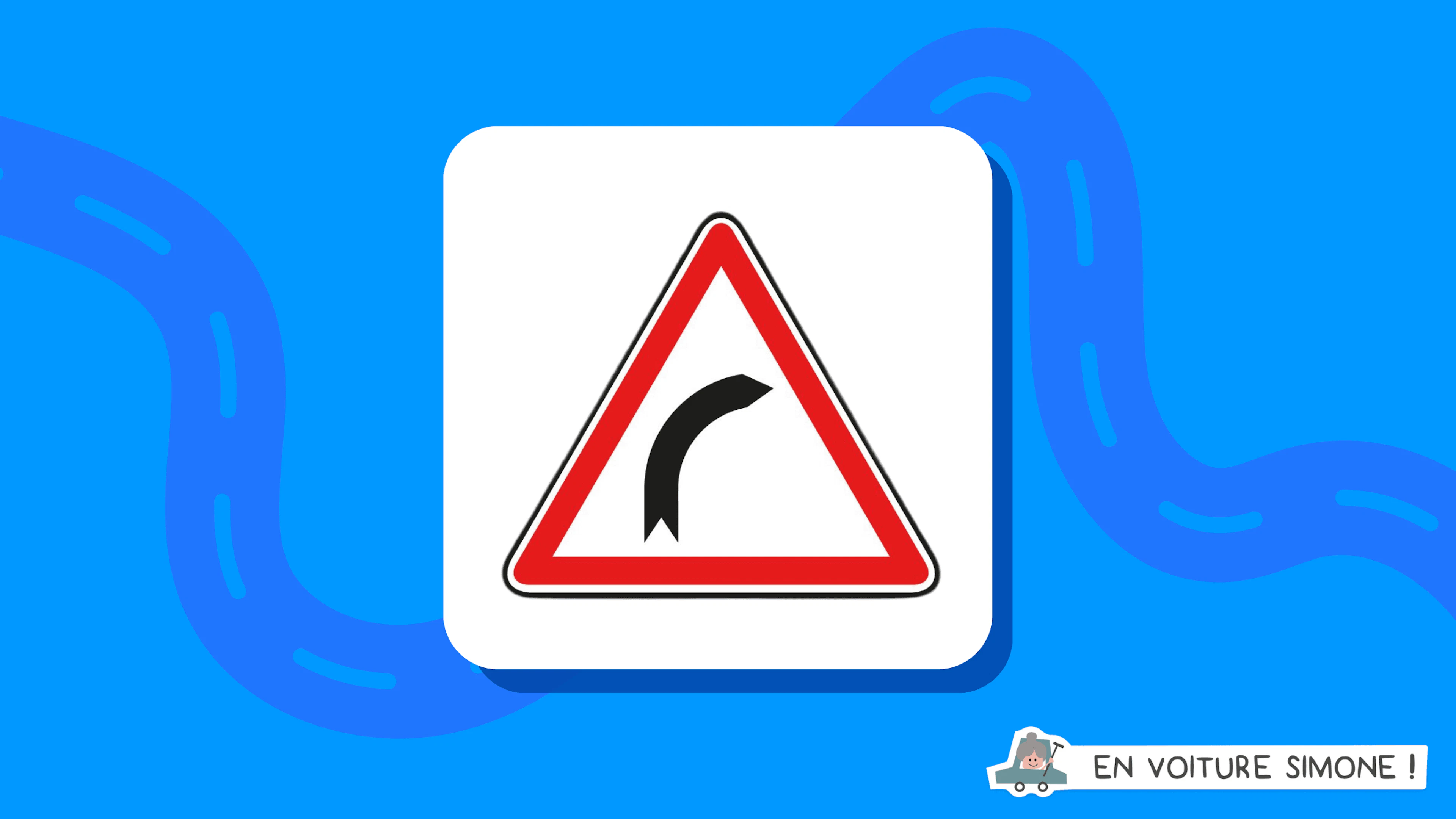 Illustration d'un panneau virage à droite