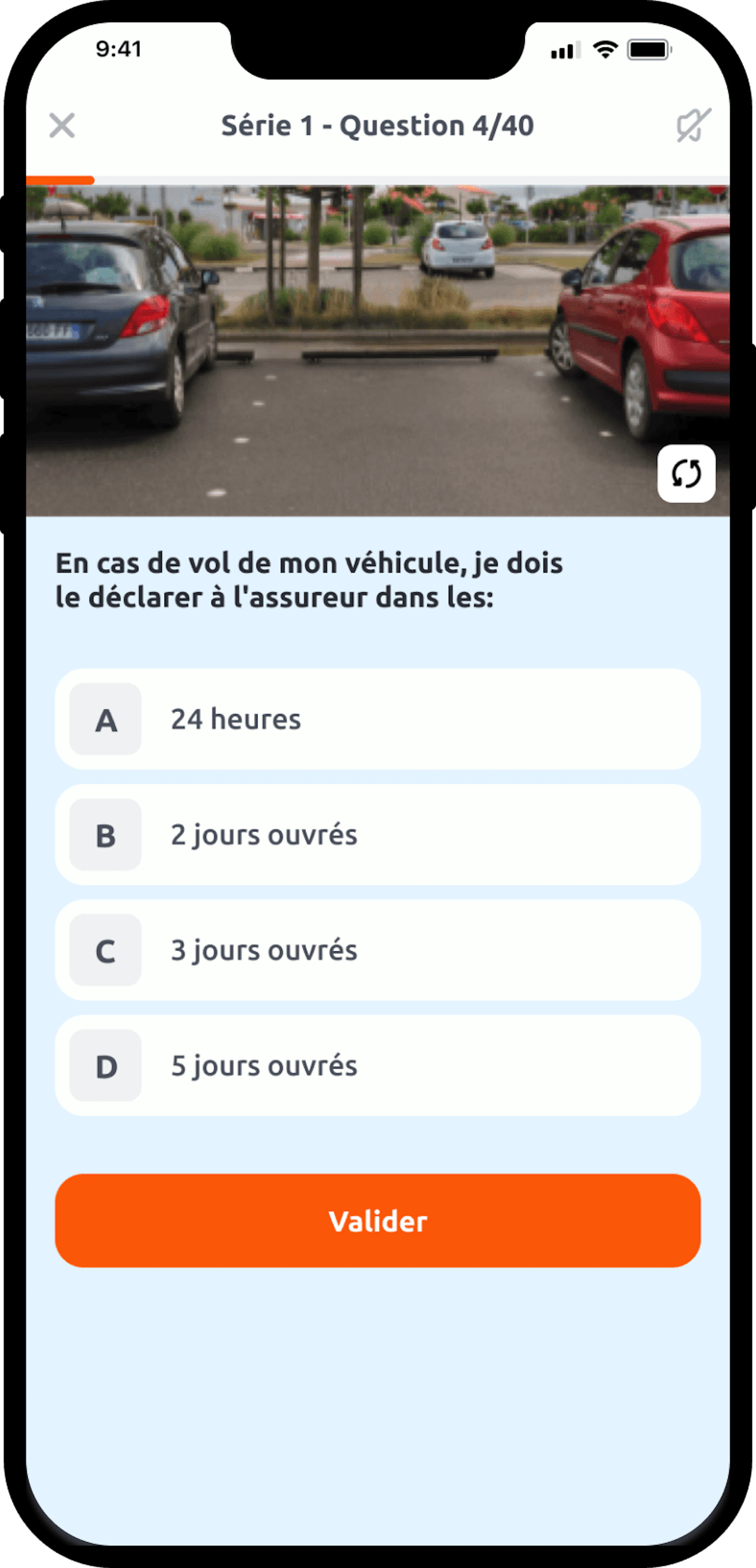Application mobile En Voiture Simone - Ecran série simple