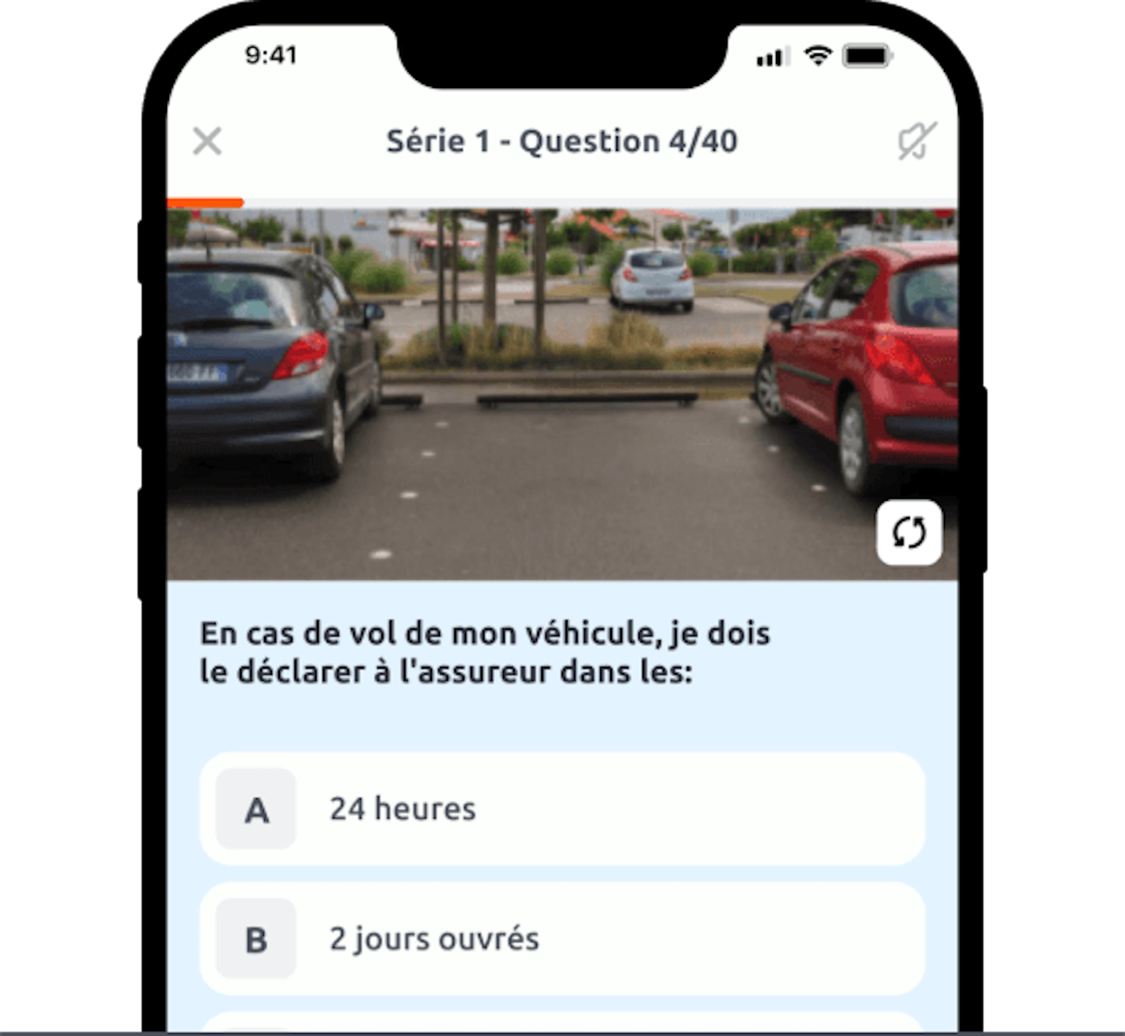 Application mobile En Voiture Simone - Ecran série simple
