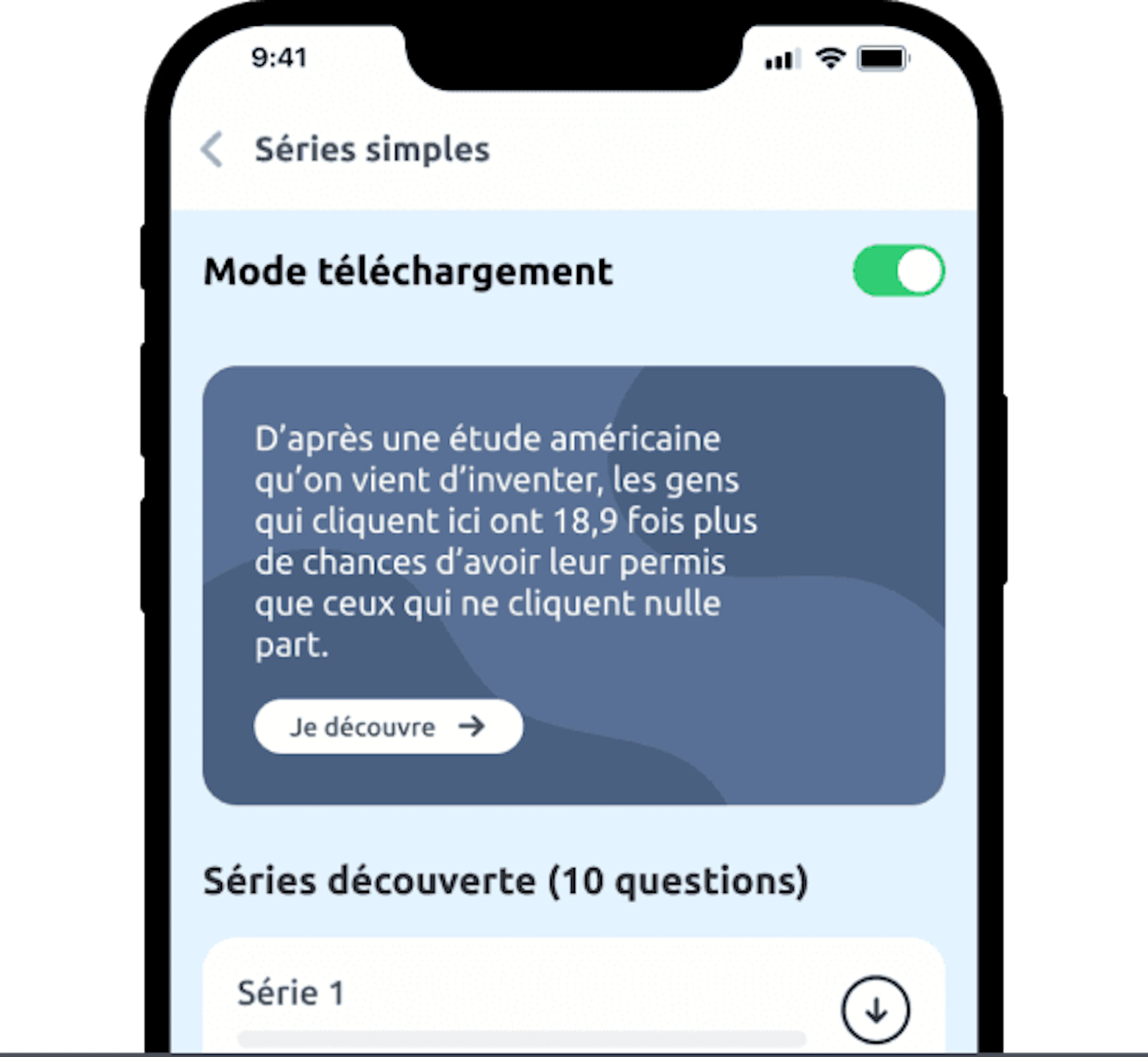 Application mobile En Voiture Simone - Ecran mode hors ligne