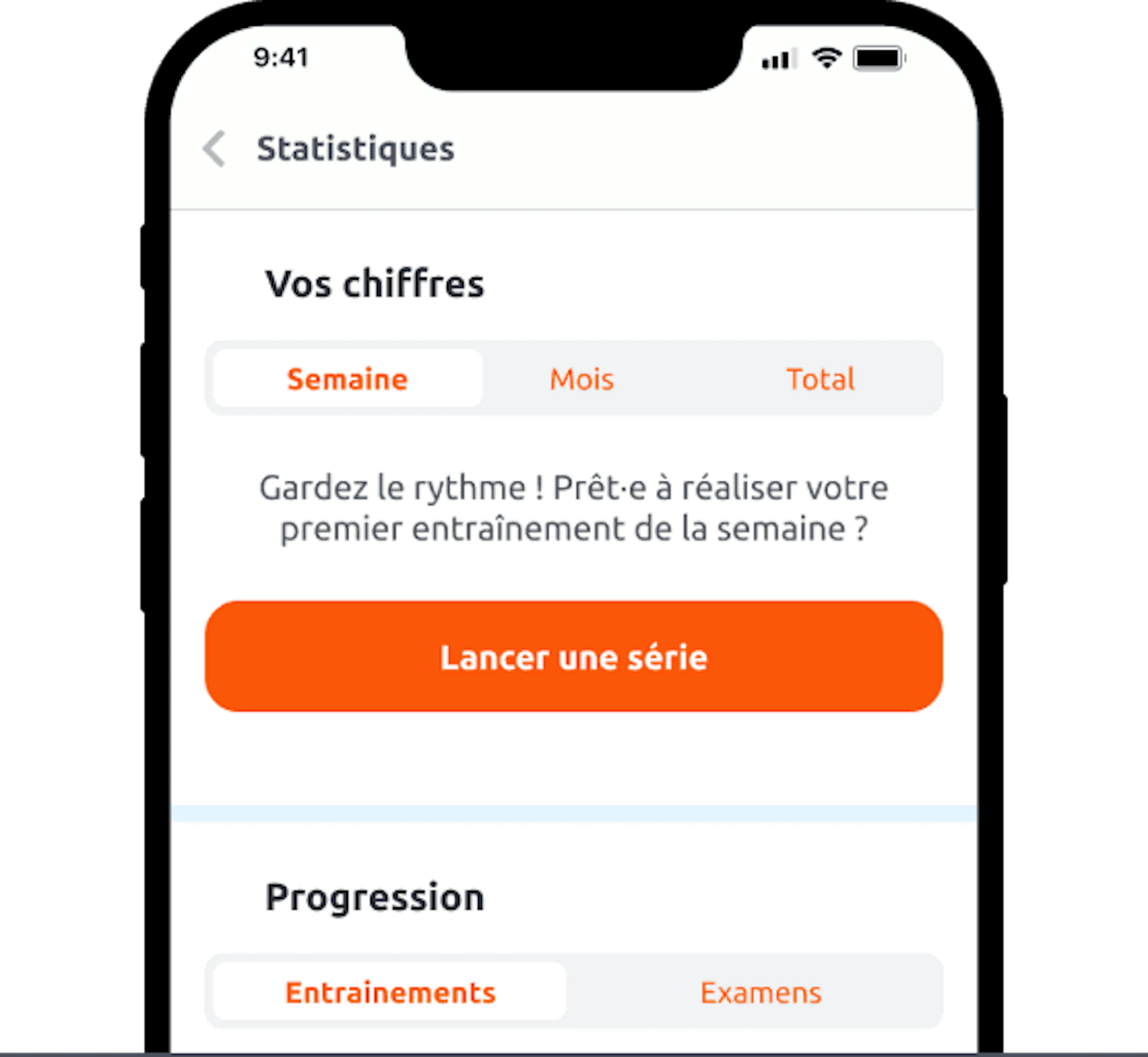 Application mobile En Voiture Simone - Ecran statistiques