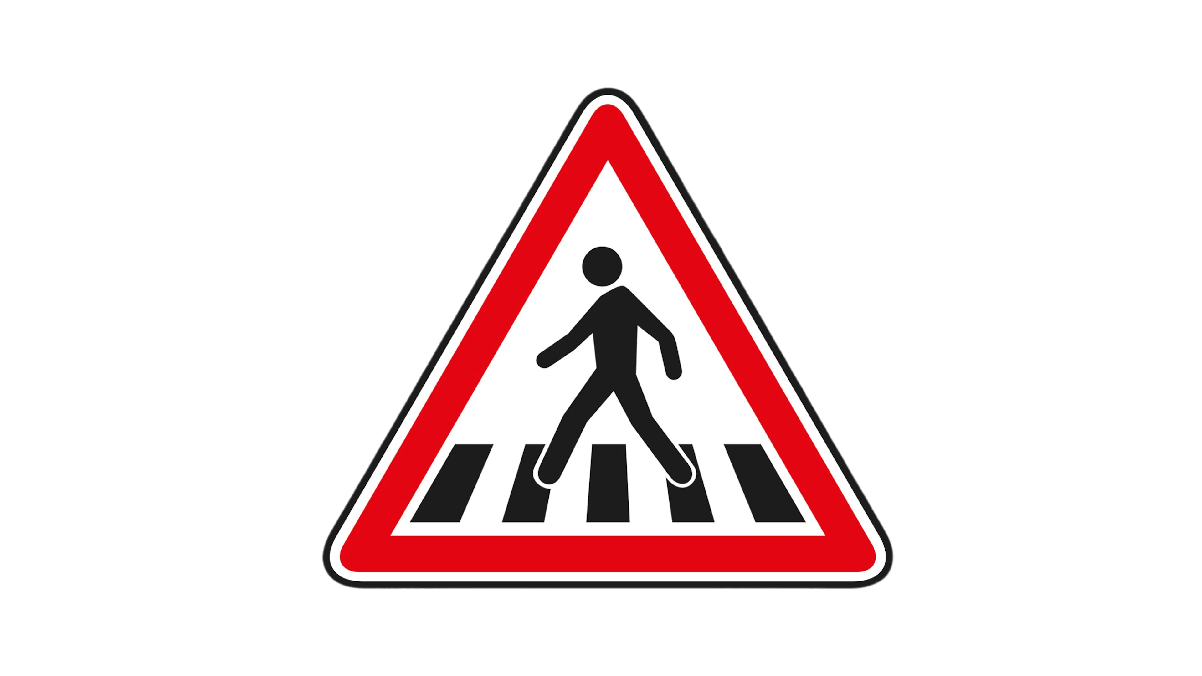Panneau routiers de danger de passage piétons