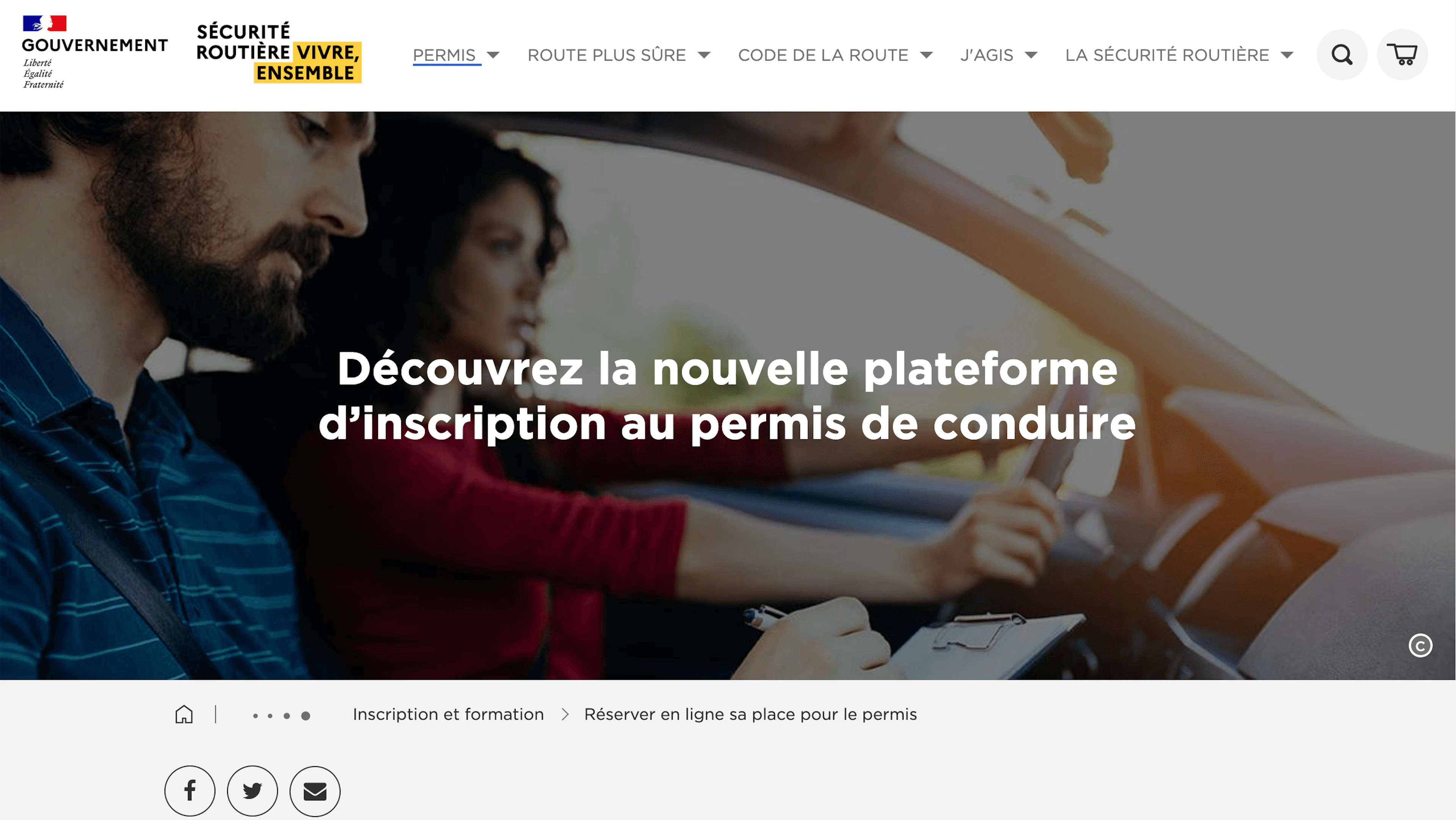 Plateforme de réservation à l'examen du permis de conduire (RdvPermis)