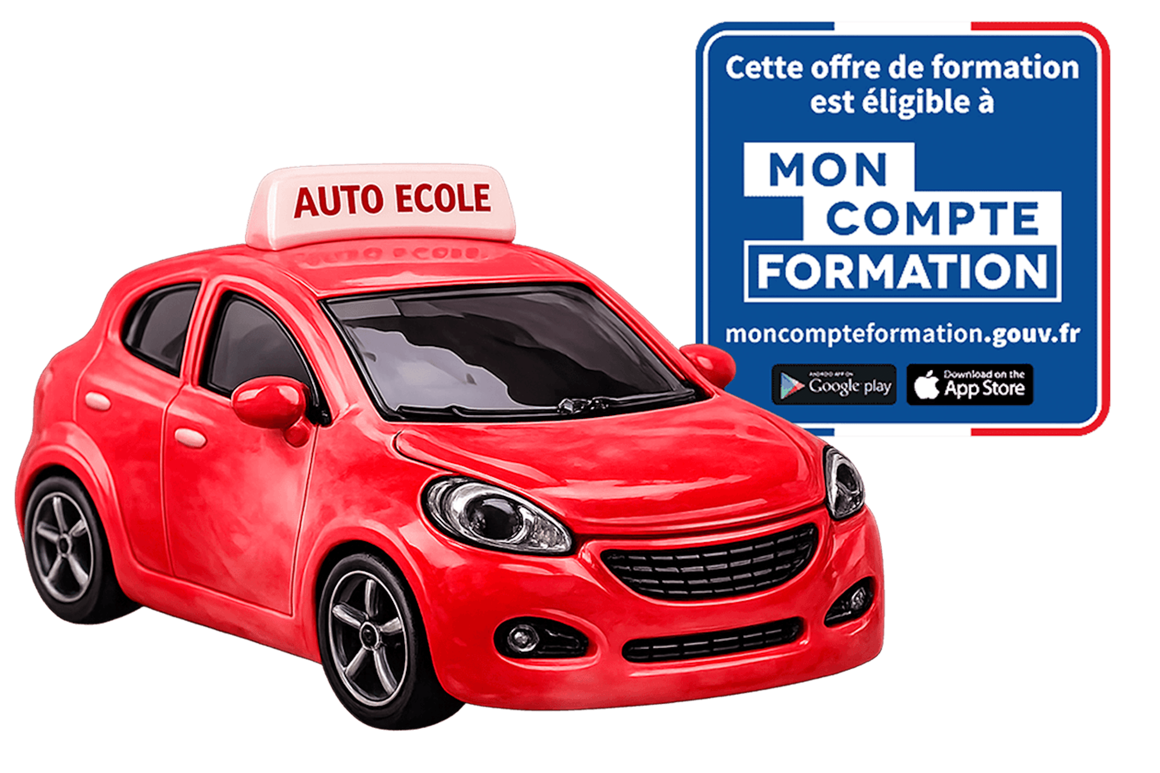 Voiture auto-école et CPF
