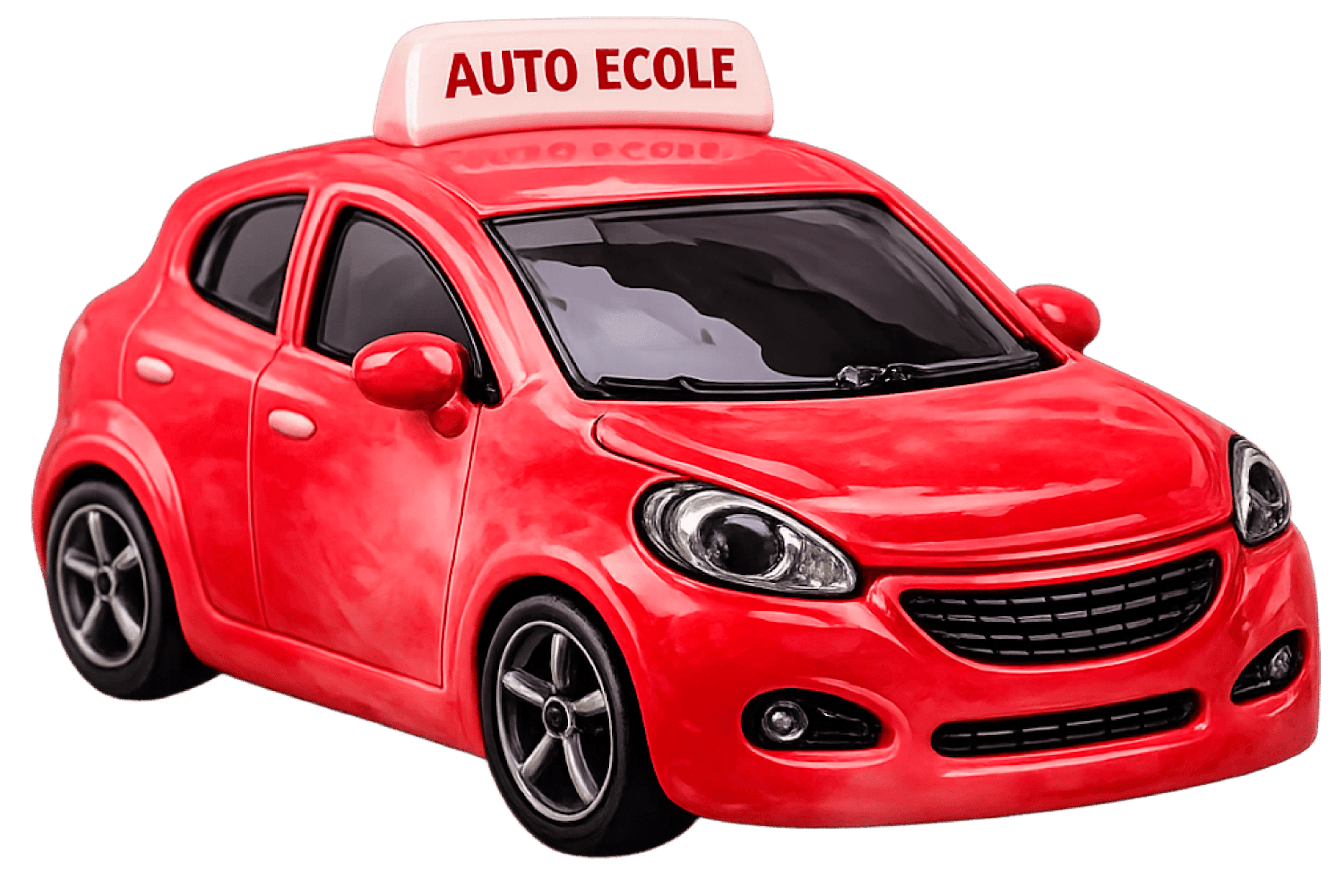 Voiture auto-école rouge